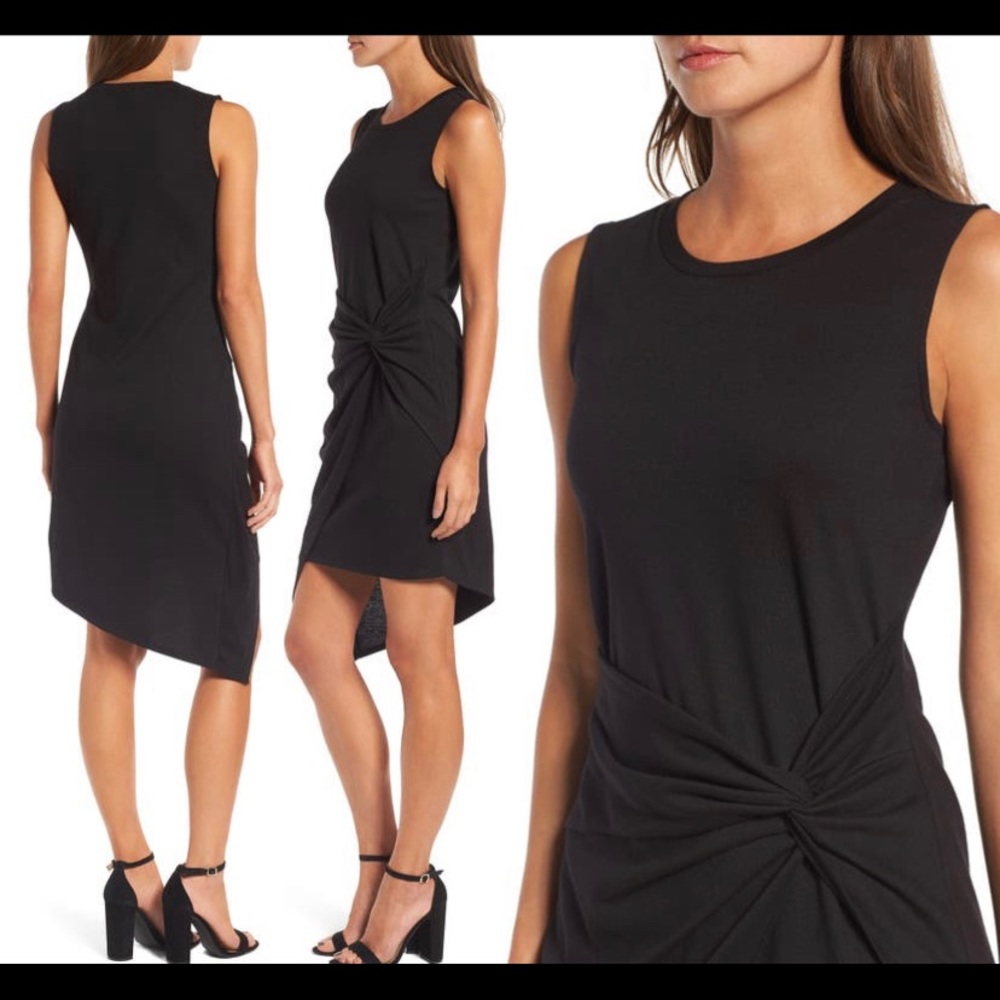 NORDSTROM Twist Front Asymmetrical Knit Dress